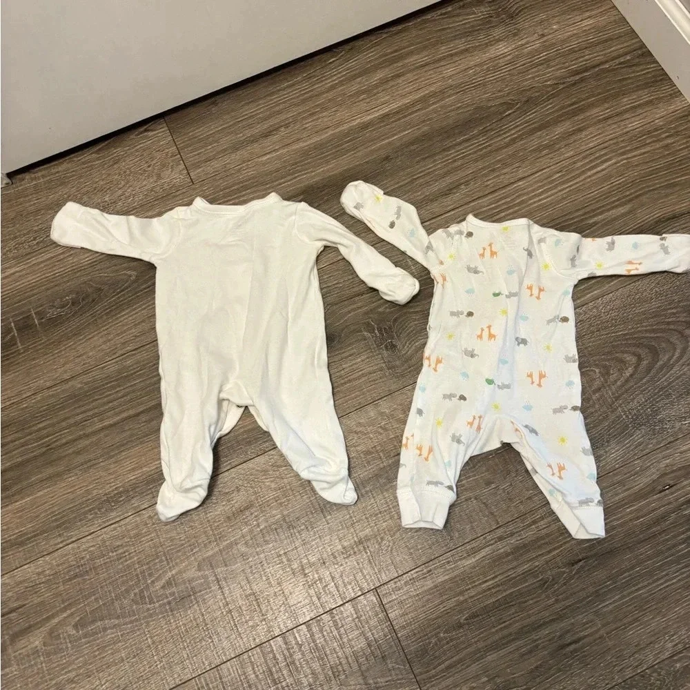 Carters Gender Neutral Newborn Sleepers 2 Pieces